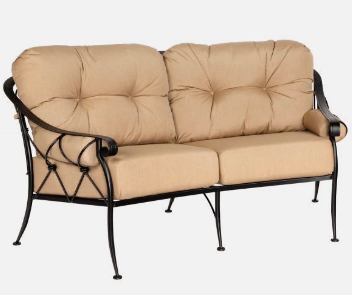 Woodard Patio Furniture 4T0063 Derby Curved Loveseat